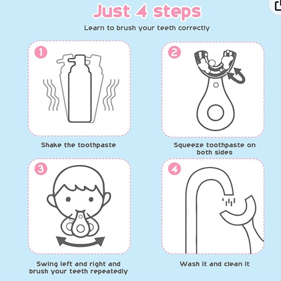 ๐ FREE w/ $40+ purchase. Kids U-Shaped Toothbrush. - Picture 4 of 6